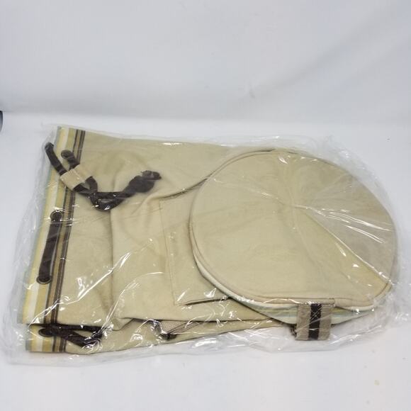 NEW Canvas Duffle Bag Drawstring Velcro Side Pockets Large Size 11 x 18 inches - Picture 5 of 11